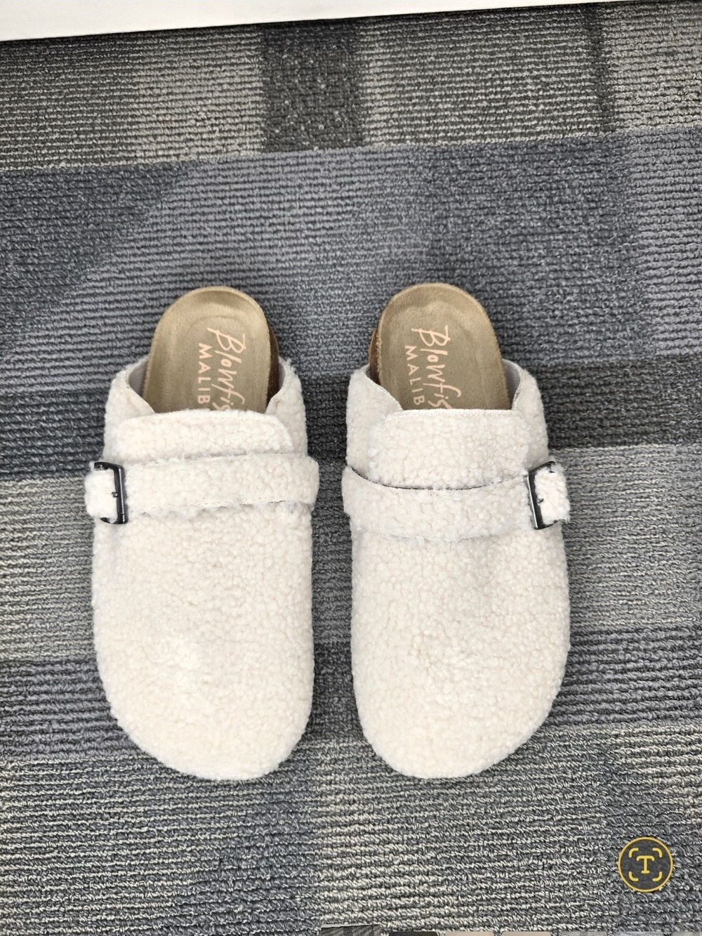 Blowfish Kids Off White Weekend-K FauxSherpa Slip-On Clogs